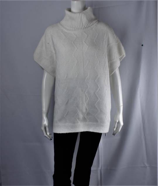 ALICE & LILY textured knit polo white  SC/4972